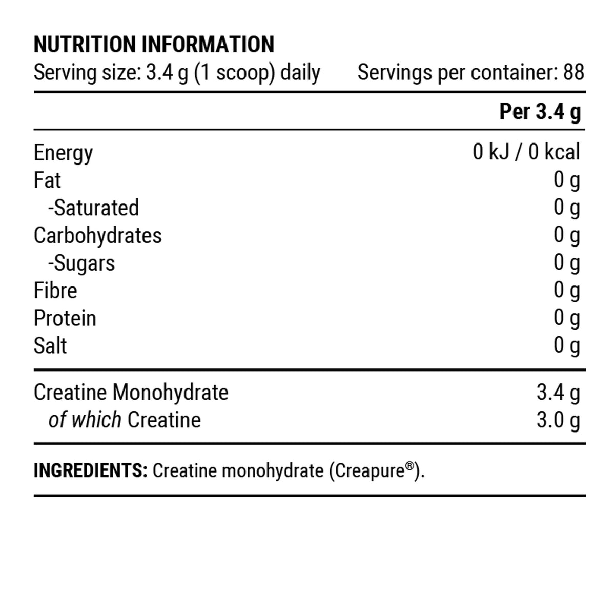 Creatine Monohydrate 300g